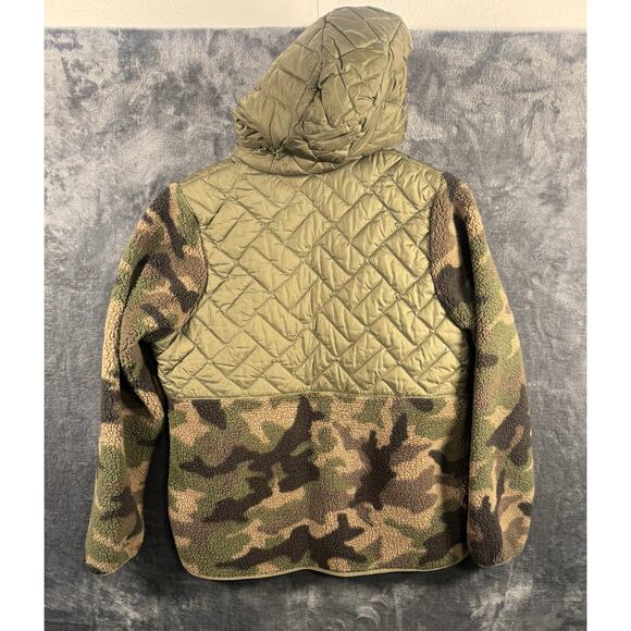 Columbia Women's Sweet View Fleece Hooded Pullover Camouflage Large 1/4 Snap - Picture 2 of 8